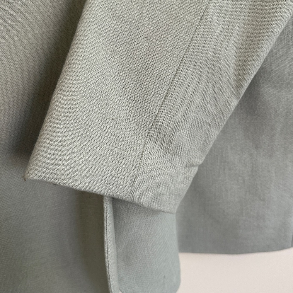 NWT Abercrombie & Fitch Linen Cotton Blend Blazer - Light Sage Green size XS - Picture 7 of 15